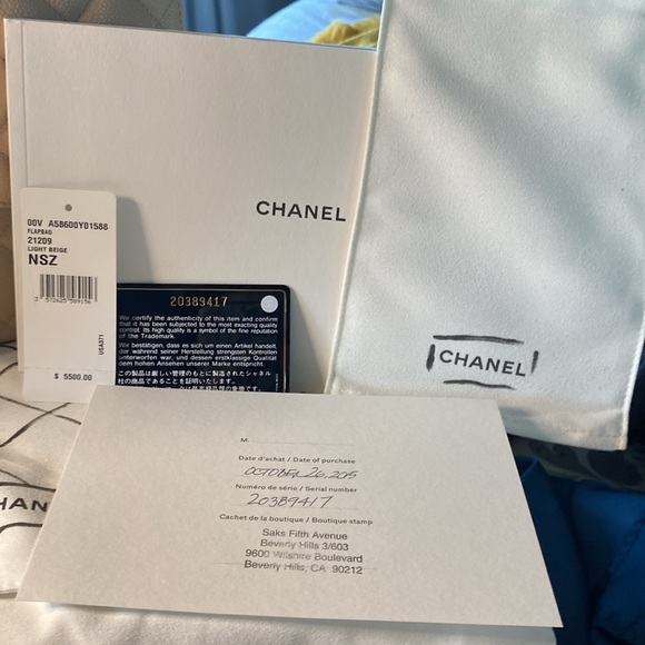 BNWT CHANEL DOUBLE FLAP  Light Beige #20389417 - Picture 7 of 16